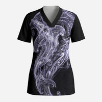 Waiporoporo Maori Tribal Hammershark Ghost Spirit Scrub Top