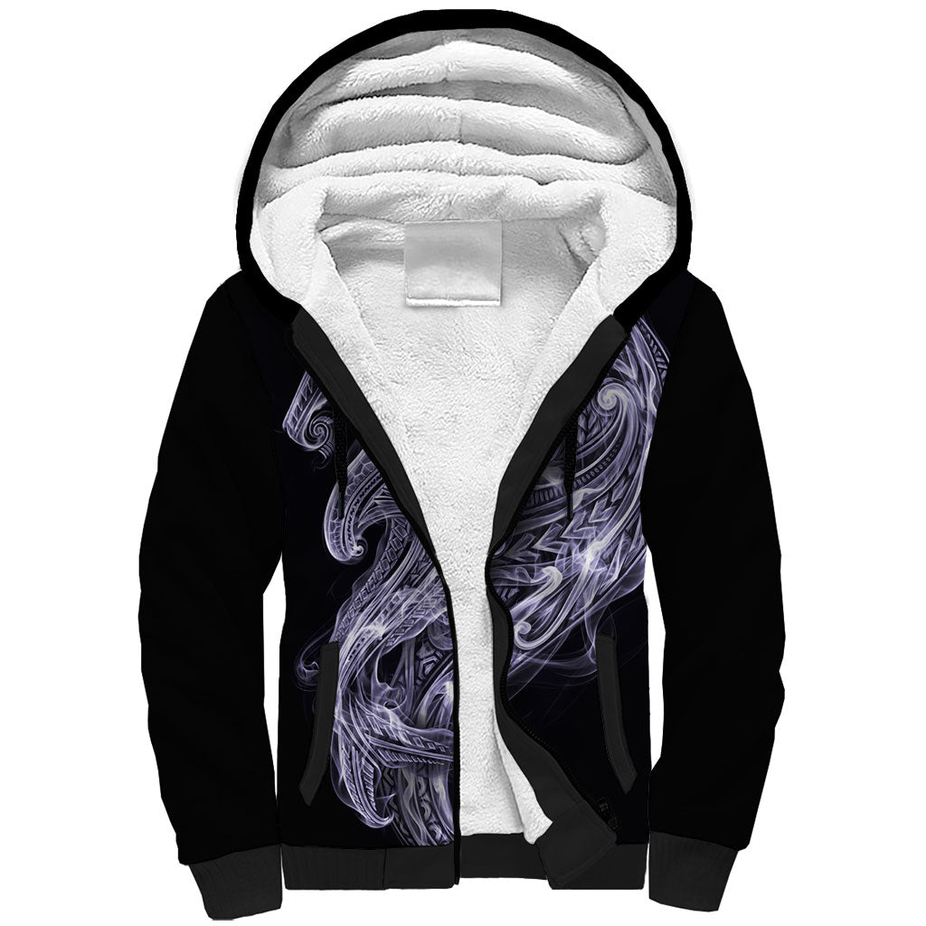 Waiporoporo Maori Tribal Hammershark Ghost Spirit Sherpa Hoodie
