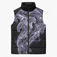 Waiporoporo Maori Tribal Hammershark Ghost Spirit Sleeveless Puffer Jacket