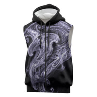 Waiporoporo Maori Tribal Hammershark Ghost Spirit Sleeveless Zip Hoodie