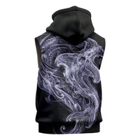 Waiporoporo Maori Tribal Hammershark Ghost Spirit Sleeveless Zip Hoodie