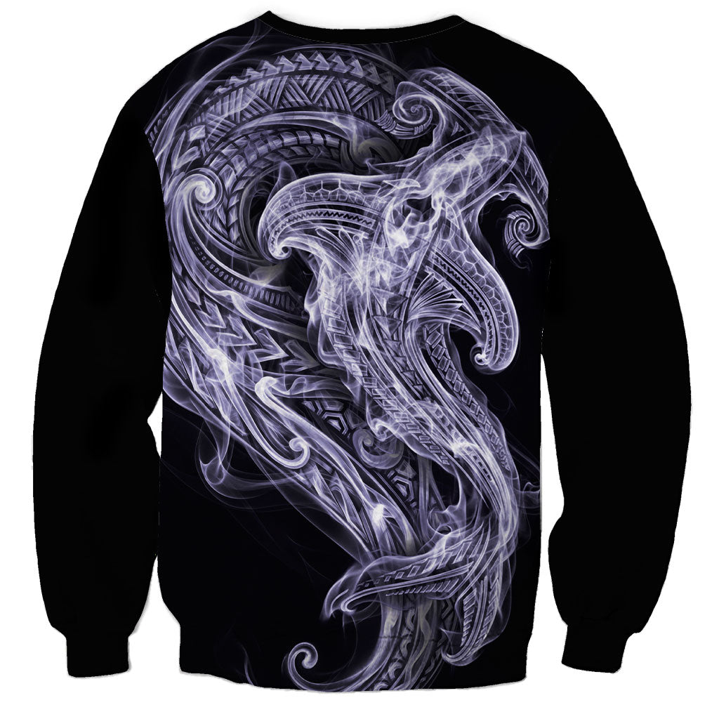 Waiporoporo Maori Tribal Hammershark Ghost Spirit Sweatshirt