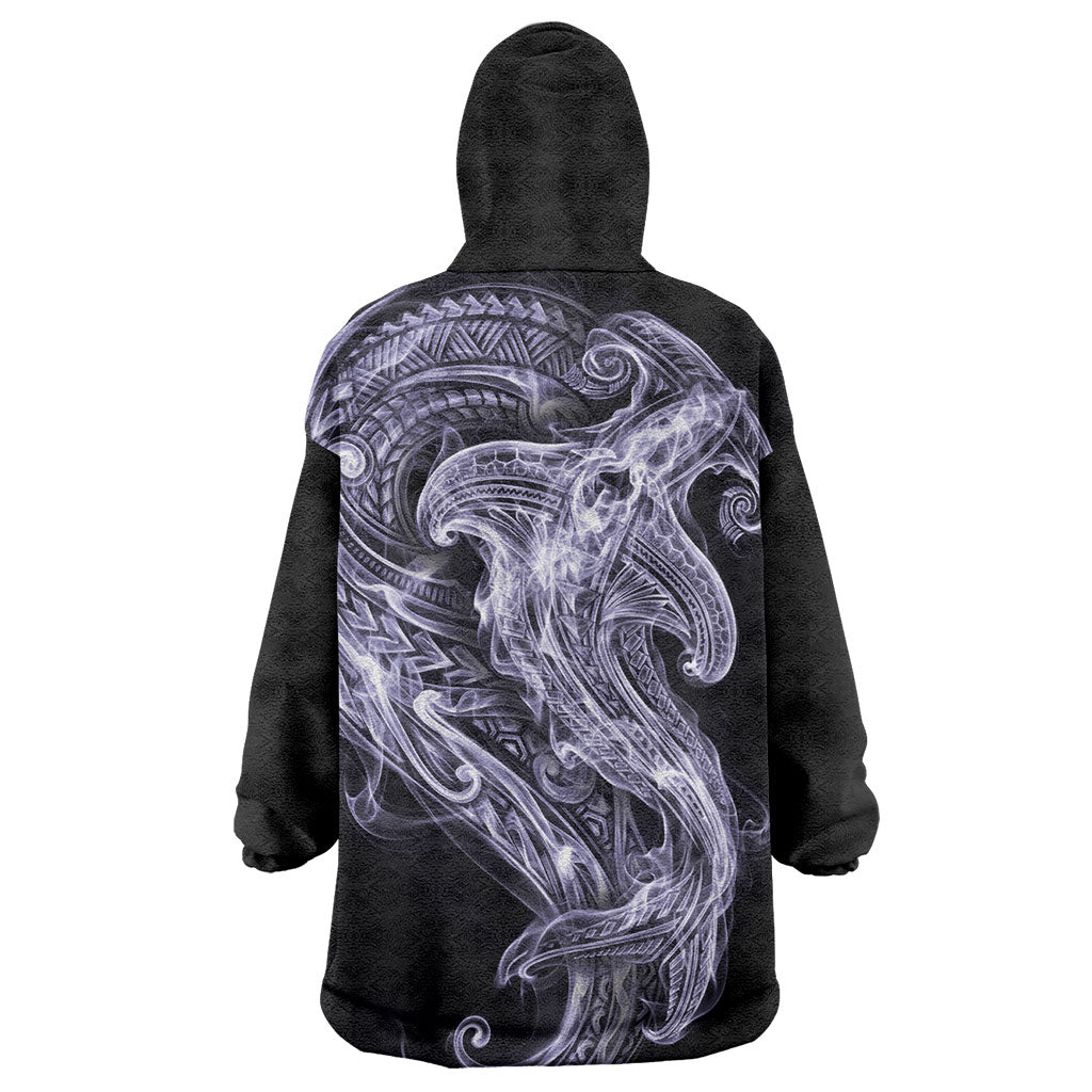 Waiporoporo Maori Tribal Hammershark Ghost Spirit Wearable Blanket Hoodie
