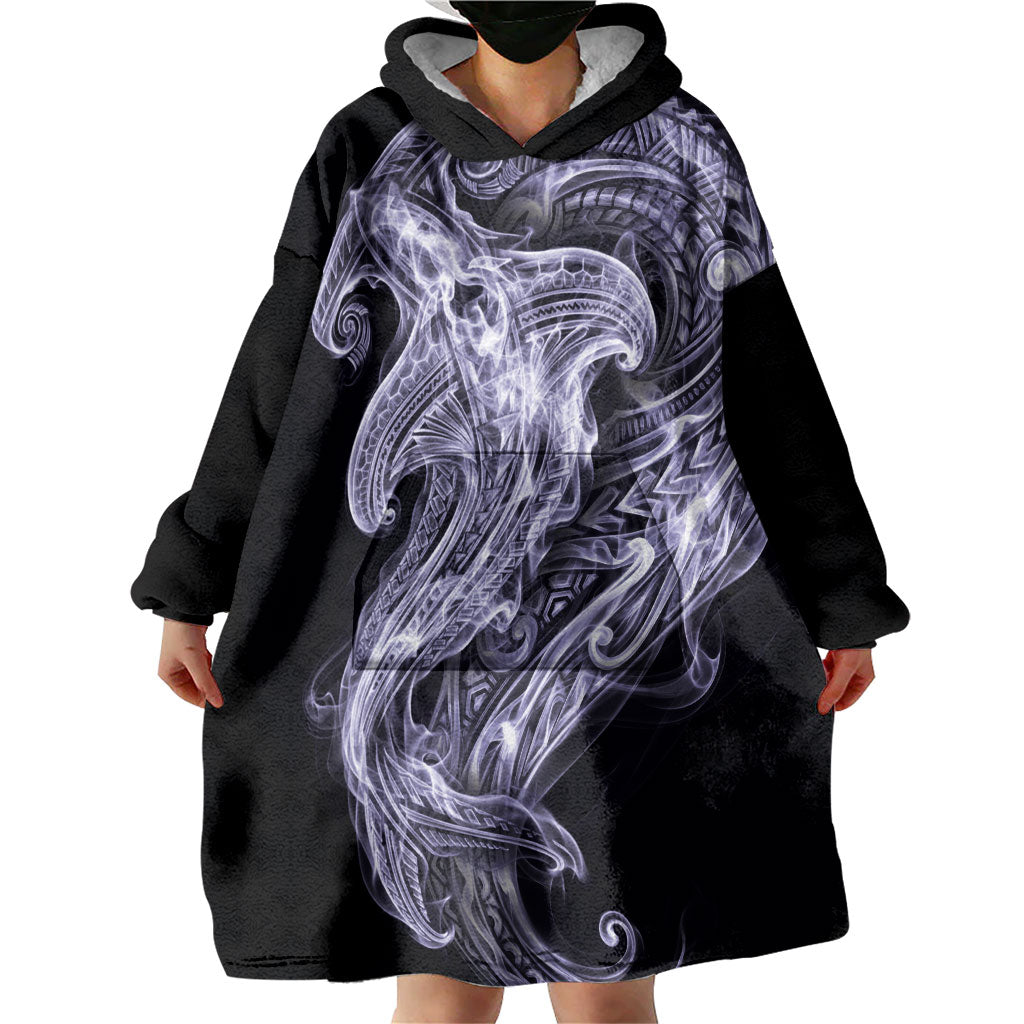 Waiporoporo Maori Tribal Hammershark Ghost Spirit Wearable Blanket Hoodie