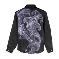 Waiporoporo Maori Tribal Hammershark Ghost Spirit Women Casual Shirt