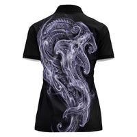 Waiporoporo Maori Tribal Hammershark Ghost Spirit Women Polo Shirt