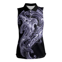 Waiporoporo Maori Tribal Hammershark Ghost Spirit Women Sleeveless Polo Shirt