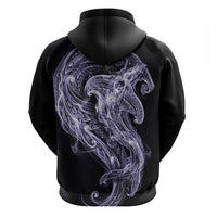 Waiporoporo Maori Tribal Hammershark Ghost Spirit Zip Hoodie