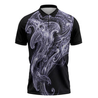 Waiporoporo Maori Tribal Hammershark Ghost Spirit Zipper Polo Shirt
