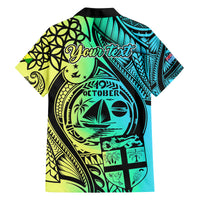 Personalised Malampa Fiji Day Family Matching Tank Maxi Dress and Hawaiian Shirt Vanuatu Sand Drawing With Polynesian Pattern LT9 - Polynesian Pride