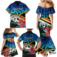 personalised-torba-vanuatu-family-matching-mermaid-dress-and-hawaiian-shirt-sand-drawing-with-polynesian-pattern