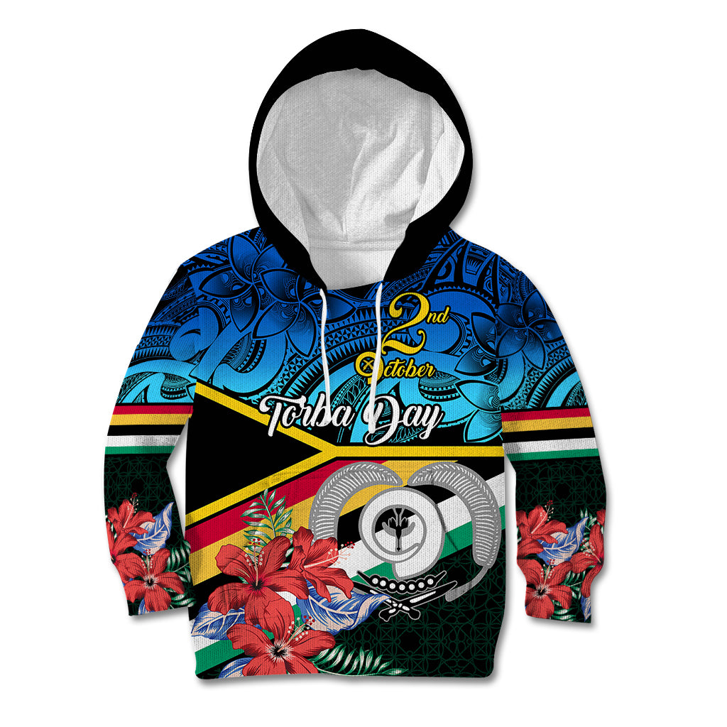 Personalised Torba Vanuatu Kid Hoodie Sand Drawing With Polynesian Pattern LT9 Hoodie Black - Polynesian Pride