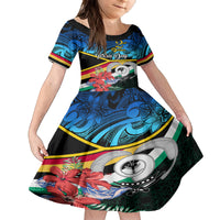 personalised-torba-vanuatu-kid-short-sleeve-dress-sand-drawing-with-polynesian-pattern