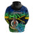 Malampa Day Hoodie Vanuatu Flowers with Malampa Emblem Tribal Pattern LT9 - Polynesian Pride