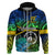 Malampa Day Hoodie Vanuatu Flowers with Malampa Emblem Tribal Pattern LT9 - Polynesian Pride