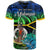 Malampa Day T Shirt Vanuatu Flowers with Malampa Emblem Tribal Pattern LT9 - Polynesian Pride