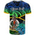 Personalised Malampa Day T Shirt Vanuatu Flowers with Malampa Emblem Tribal Pattern LT9 - Polynesian Pride