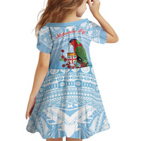 Melanesian Fiji Kula Bird Family Matching Puletasi and Hawaiian Shirt with Tagimoucia Masi Tapa Pattern LT9 - Polynesian Pride