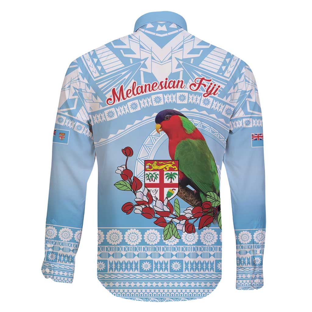Melanesian Fiji Kula Bird Family Matching Puletasi and Hawaiian Shirt with Tagimoucia Masi Tapa Pattern LT9 - Polynesian Pride