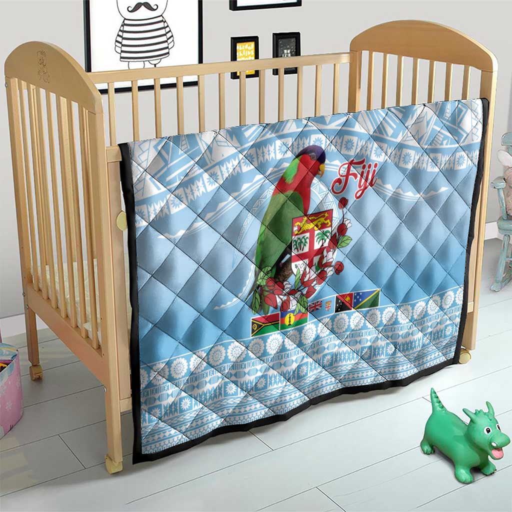 Melanesian Fiji Kula Bird Quilt with Tagimoucia Masi Tapa Pattern