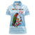 Melanesian Fiji Kula Bird Women Polo Shirt with Tagimoucia Masi Tapa Pattern