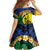 Melanesian New Caledonia Family Matching Off Shoulder Short Dress and Hawaiian Shirt Plumeria Kagu Bird and Nautilus Shell