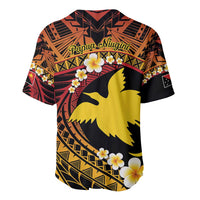Melanesian Papua New Guinea Baseball Jersey Plumeria Bird of Paradise Tribal