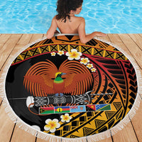 Melanesian Papua New Guinea Beach Blanket Plumeria Bird of Paradise Tribal