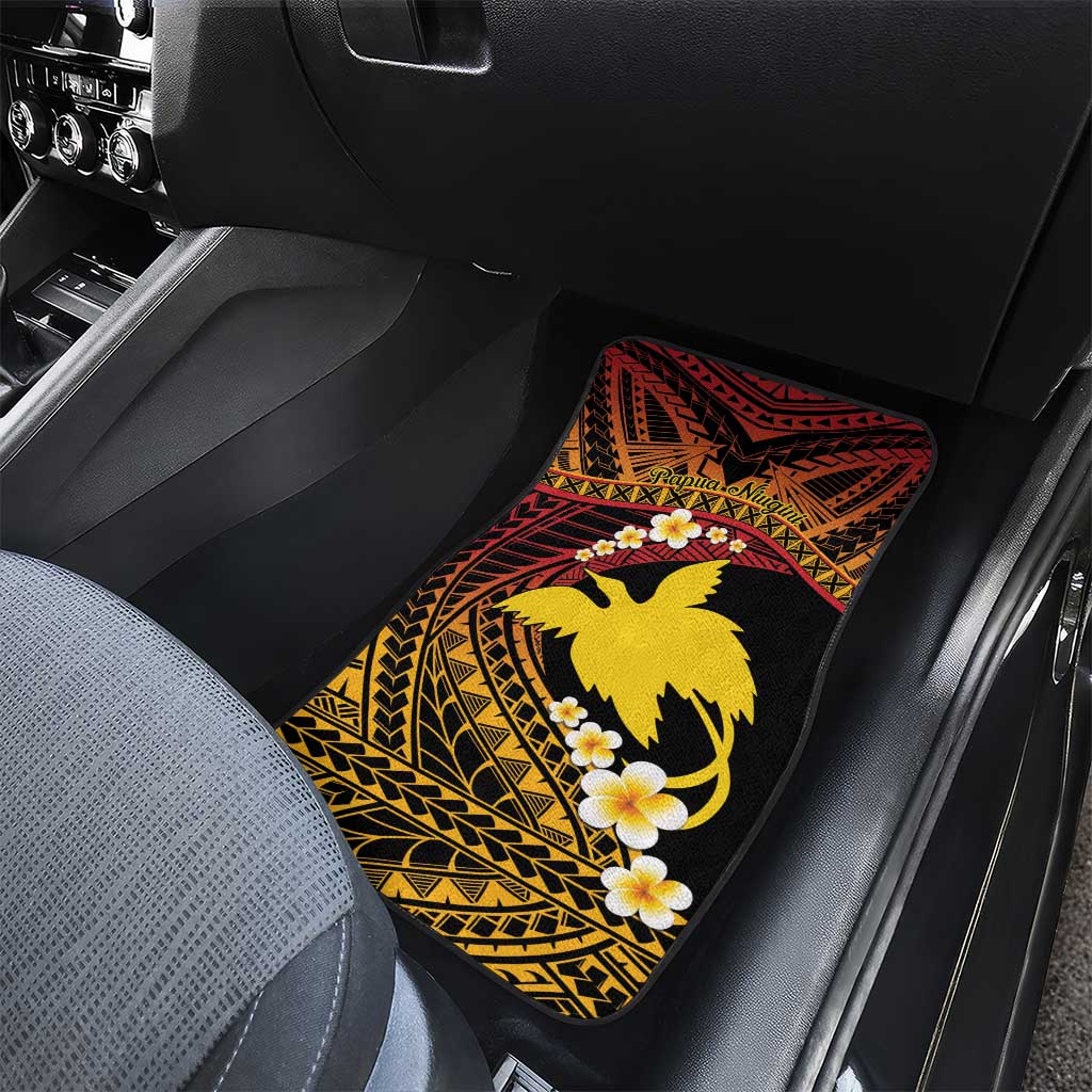 Melanesian Papua New Guinea Car Mats Plumeria Bird of Paradise Tribal