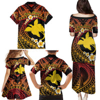 Melanesian Papua New Guinea Family Matching Puletasi and Hawaiian Shirt Plumeria Bird of Paradise Tribal LT9 - Polynesian Pride
