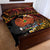 Melanesian Papua New Guinea Quilt Bed Set Plumeria Bird of Paradise Tribal