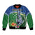 Melanesian Solomon Islands Bomber Jacket Tropical Shark Tattoo