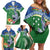 Melanesian Solomon Islands Family Matching Off Shoulder Short Dress and Hawaiian Shirt Tropical Shark Tattoo