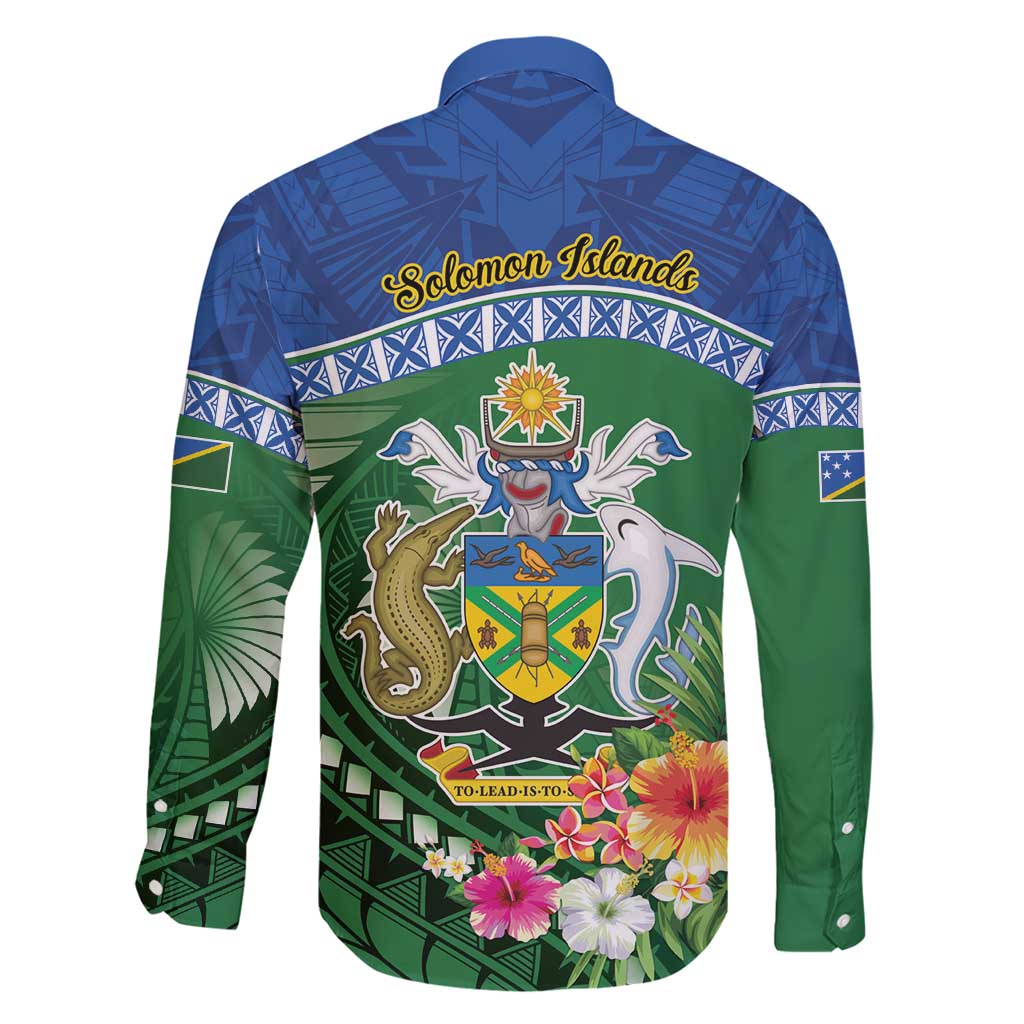 Melanesian Solomon Islands Family Matching Short Sleeve Bodycon Dress and Hawaiian Shirt Tropical Shark Tattoo LT9 - Polynesian Pride