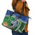 Melanesian Solomon Islands Leather Tote Bag Tropical Shark Tattoo