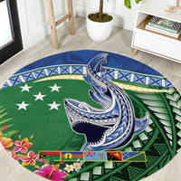 Melanesian Solomon Islands Round Carpet Tropical Shark Tattoo