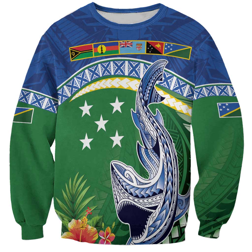 Melanesian Solomon Islands Sweatshirt Tropical Shark Tattoo