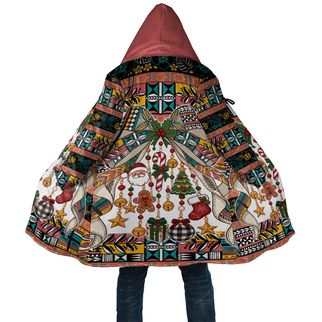Niue Hiapo Christmas Bow Cloak Hapi Krismas Colorful Motif LT9 Unisex Multicolor - Polynesian Pride
