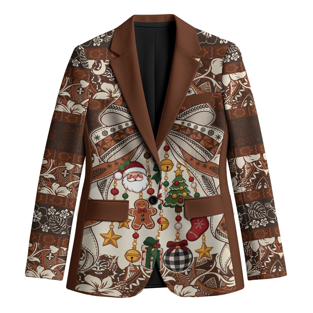 Tahiti 'Ahu Christmas Bow Blazer Ia 'oa'oa i te Noera LT9 Unisex Multicolor - Polynesian Pride