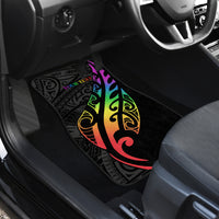 Personalised New Zealand Wellington Pride Car Mats Maori Fern with Pride Flag 2024