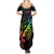 Personalised New Zealand Wellington Pride Summer Maxi Dress Maori Fern with Pride Flag 2024 LT9 - Polynesian Pride