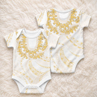 Aloha Lei Onaona Baby Onesie Beige Hawaiian Tribal Pattern LT9 - Polynesian Pride
