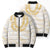 Aloha Lei Onaona Bomber Puffer Jacket Beige Hawaiian Tribal Pattern - Polynesian Pride