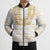 Aloha Lei Onaona Bomber Puffer Jacket Beige Hawaiian Tribal Pattern - Polynesian Pride