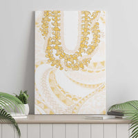 Aloha Lei Onaona Canvas Wall Art Beige Hawaiian Tribal Pattern