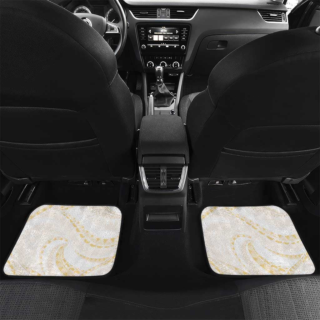 Aloha Lei Onaona Car Mats Beige Hawaiian Tribal Pattern