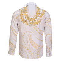 Aloha Lei Onaona Family Matching Short Sleeve Bodycon Dress and Hawaiian Shirt Beige Hawaiian Tribal Pattern