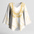 Aloha Lei Onaona Kimono Sleeve Blouse Beige Hawaiian Tribal Pattern - Polynesian Pride