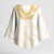 Aloha Lei Onaona Kimono Sleeve Blouse Beige Hawaiian Tribal Pattern - Polynesian Pride