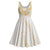 Aloha Lei Onaona Midi Dress Beige Hawaiian Tribal Pattern - Polynesian Pride